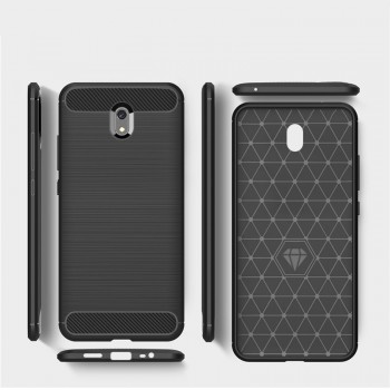 Silikoninis Carbon dėklas - juodas (Redmi 8A) 